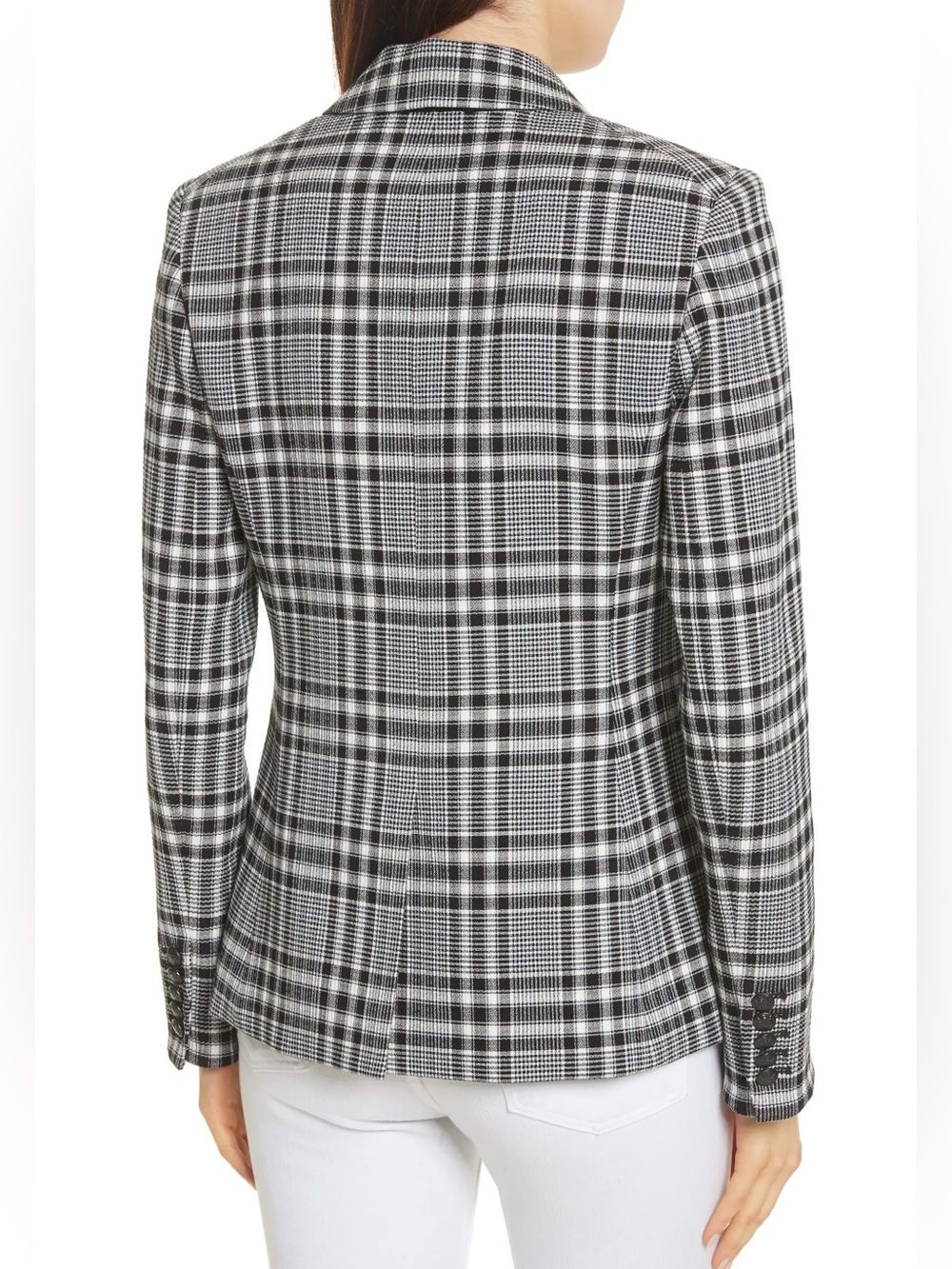 VERONICA BEARD Plaid Dickey Jacket One Button Black Blue Glen Plaid Size 2 EUC - Picture 15 of 16